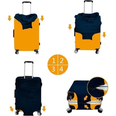Resväska Skydd Elastiskt Skyddande Tvättbart Bagage Bagage Skydd