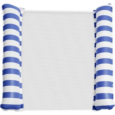 Hamac de piscine flottant multifonctionnel 4 en 1 avec cadre en filet, chaise gonflable, convient aux adultes et aux enfants, bleu foncé.