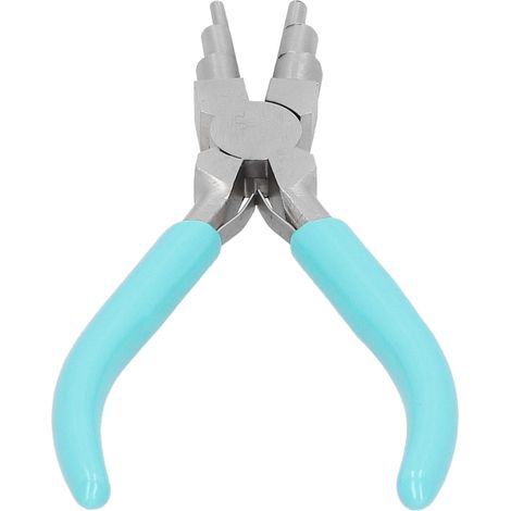 Pince à bec rond en acier au carbone pour la fabrication de bijoux et de perles (outils à main, pince à 6 sections) (1/5)
