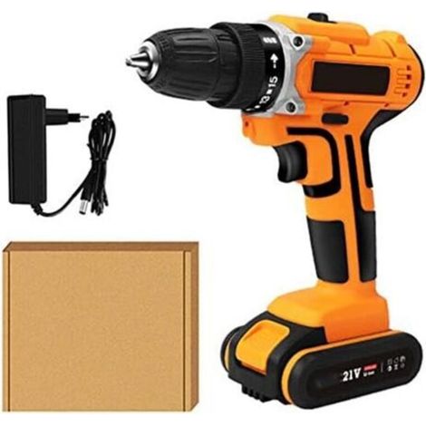 YMYNY 21V Cordless Screwdriver Drill Rechargeable Lithium Battery Waterproof Portable Electric Household Drill (1/4)