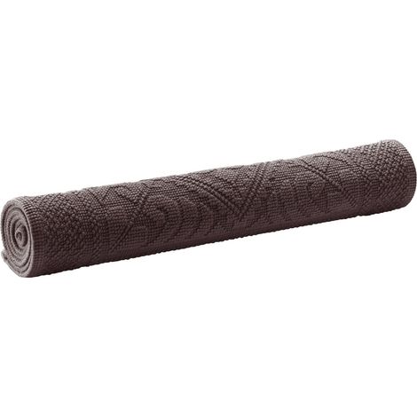Tapis de Bain 100% Coton Jacquard Ébène - Tapis de Douche Motifs Arabesques 54 x 64 cm - PANGIVO (1/2)
