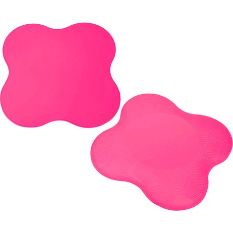 Lot de 2 tapis de yoga antidérapants double face pour genoux et coudes, en PU, pour l'entraînement et l'exercice (rouge).