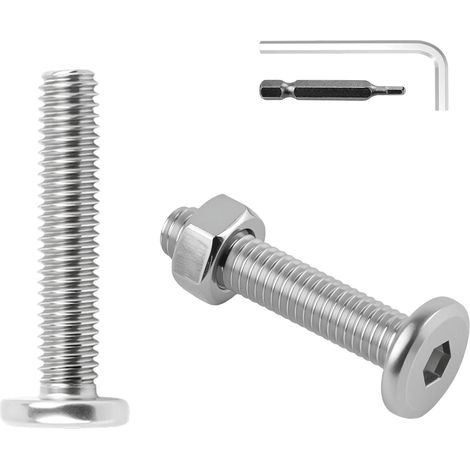 20 Pièces Vis à Tête Plate M8 x 30 mm Inox 304 A2 (1/5)