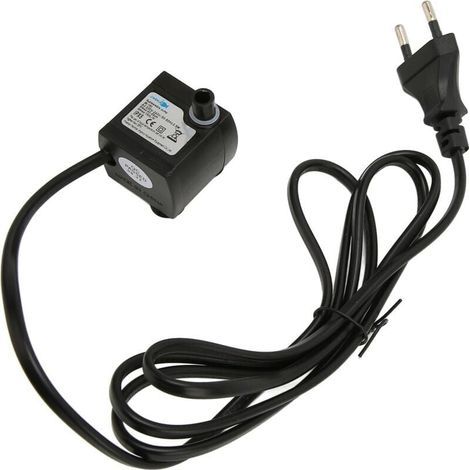 Mini pompe à eau Submersible réglable et silencieuse. pompe de fontaine étanche IPX8 avec ventouse pour Aquarium. prise ue 220-240V. (1/5)