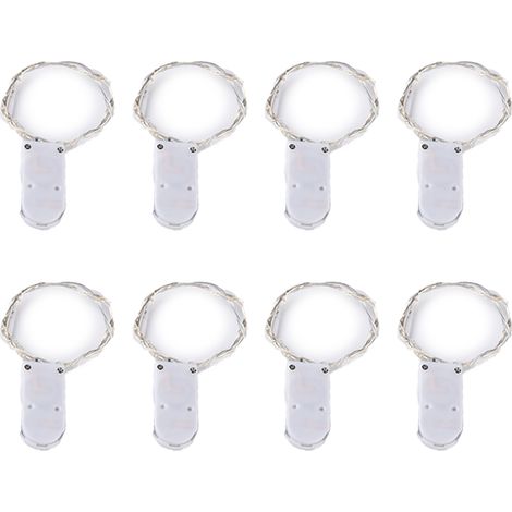 Guirlande Lumineuse LED - 20 Ampoules - 2 M - Alimentation Pile - Pour Décoration Intérieure Extérieure - Lot de 8 (1/5)