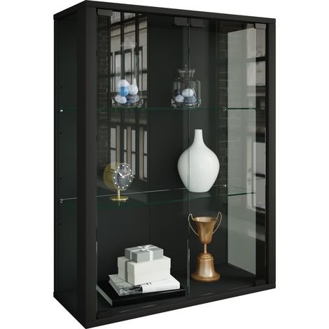 Gabinete de exhibición de pared colgante de cristal de gabinete de exhibición Udina M 80x60x25 - VCM