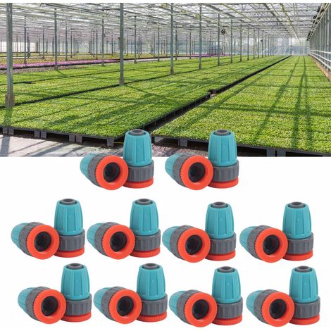 Lot de 20 robinets d'arrosage pour terrasse, tuyaux d'arrosage, micro-pulvérisateurs, filetage interne 16 mm tr/min/G1/2, accessoires pour tuyaux d'arrosage direct, tuyaux PE, matériel d'irrigation (1/5)