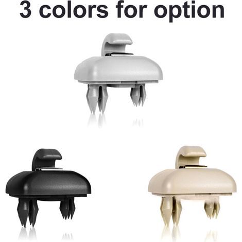 Support de crochet de fixation pour pare-soleil de voiture, compatible avec Audi A1 A3 A4 A5 Q3 Q5 (8E0 857 562) A7 B6 B7 B8 S4 S5,Beige (1/4)