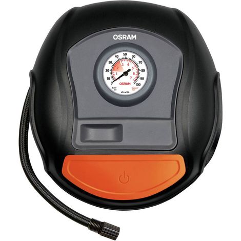 Osram – Compresseur pour pneus 12V avec câble de 3m – Gonflage rapide en 4,5 min – Affichage pression PSI, kPa, bar – Kit adaptateurs inclus