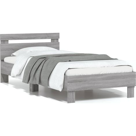Maison Exclusive - Cadre de lit sans matelas avec tête de lit 75x190 cm (1/5)