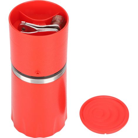 4-in-1 Multifunktionale manuelle Kaffeemühle, Bohnenmahlbecher, rotes Kaffeezubehör (1/5)