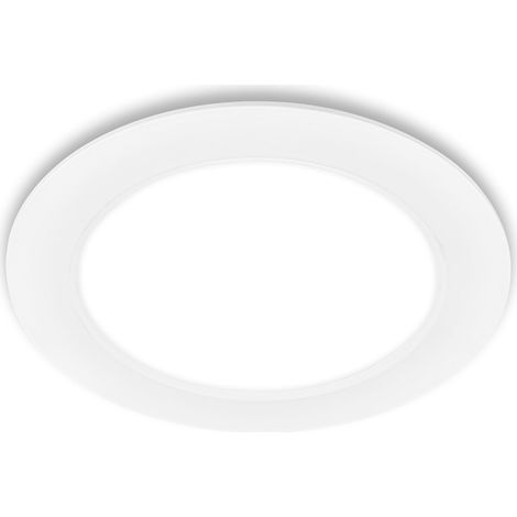 1x LED Spot à encastrer 230V plat, lumière blanc neutre, 12W, 1200lm, LED Spot, spots de plafond, LED Spots 230V, lampes à encastrer, spot de plafond, 68mm, 170x30mm (DxH), blanc (1/5)