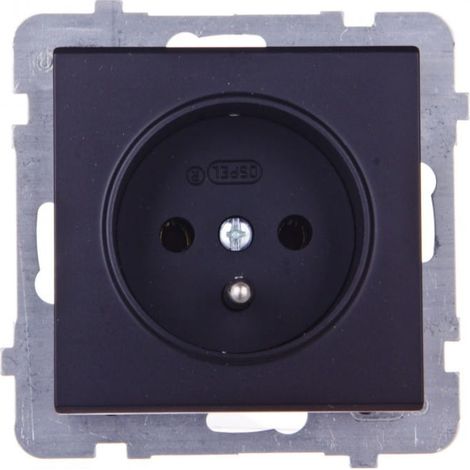Sonata Einzelsteckdose mit/ohne schwarzem Metallic-Gips GP-1RZ/m/33
