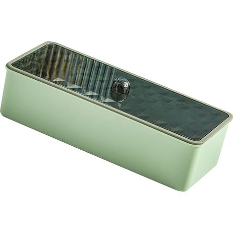 Boîte de rangement pour baguettes égouttoir, anti-poussière, multicouche, verte, pour la cuisine (1/5)