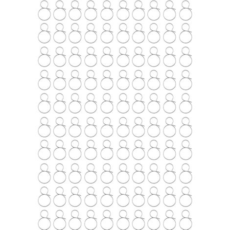Grand lot de 100 broches de connexion de lustre en acier inoxydable - Clips en cristal pour la fixation de pièces en cristal - Crochets de rechange pour la maison, l'hôtel, le restaurant (1/5)