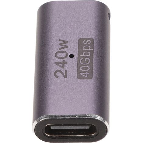 USB-C auf USB4 40 Gbit/s 8K PD240W Schnellladeadapter aus Aluminium für MacBook und Smartphone (1/5)
