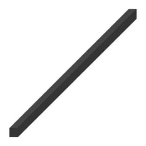 Gomma EPDM banda spugnosa crosta nera 4 lati di lunghezza 10x10mm 1m
