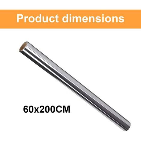 Film Fenetre Anti Chaleur - Film Miroir Argent - Protection UV 99% - Intimite Anti Regard - 60 x 200 cm (1/5)