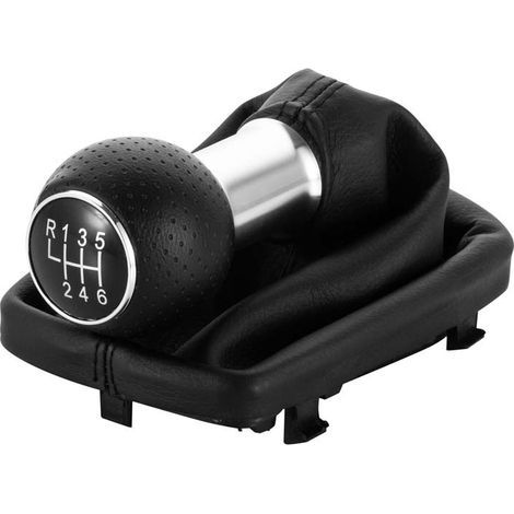 Staubschutzhülle für Audi A3 und S3 Schaltknauf, Ersatzteile für den Schaltknauf im Innenraum, glänzender Ring, schwarze Naht, 5-Gang 123524R, eine Packung. (1/4)