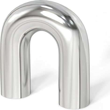 1pièces Coude en aluminium à 180 degrés pour tuyau en alliage 50MM, longueur de jambe 4 "(100 mm)