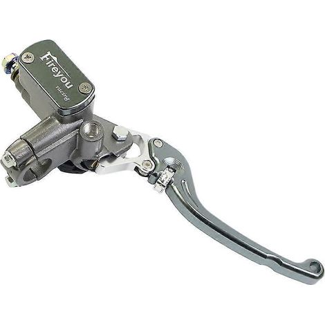 Maître-cylindre de frein, levier d'embrayage et pompe hydraulique pour moto de course et de route Yamaha, Kawasaki et Suzuki (rouge, frein avant droit gris). (1/5)