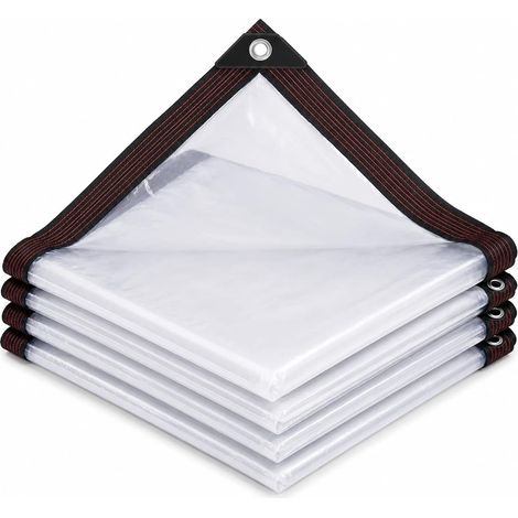 Bâche Transparente pour Extérieur avec Œillets, 1,5 x 3 m  Gardez Serre, Plantes et mobilier à l’abri sans Perdre la lumière PE imperméable, Simple à Fixer par Les œillets. (1/5)