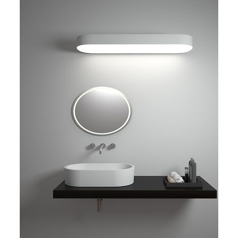 Lavabo de pedestal ovalado blanco mate - Dongou