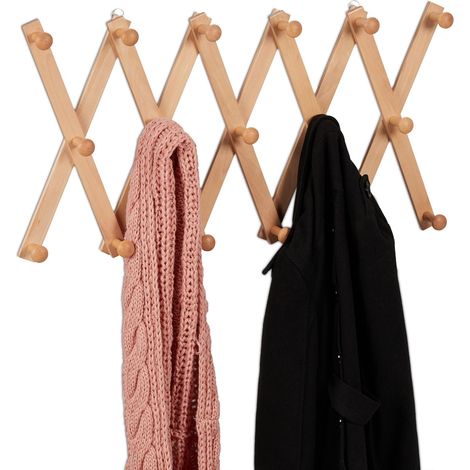 Ausziehbarer wandkleiderbugel aus holz