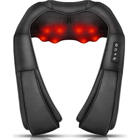 Nackenmassagegerät mit Wärme,iKristin Shiatsu Massagegerät 3D Deep Massage, um Schmerzen am Hals,Rücken,Taille usw. zu lindern,die Massagebedürfnisse der ganzen Familie zu erfüllen