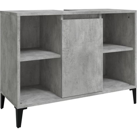 Mobile sottolavabo sotto il lavabo del bagno 80 x 33 x 60 cm multistrato grigio 020006837