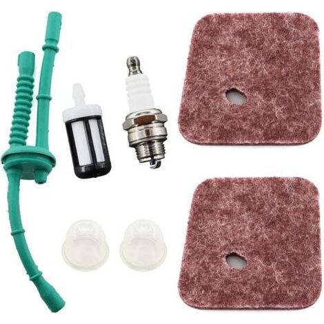 2 - Filtre à air - Filtre à essence - Compatible débroussailleuse et taille-haie Stihl FS38 FS45 FS55 HL45 KM55 + Bougie d'allumage (1/5)