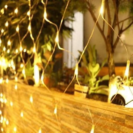 Filet lumineux LED blanc chaud 3 x 2 m, 192 LED, pour Noël (1/4)