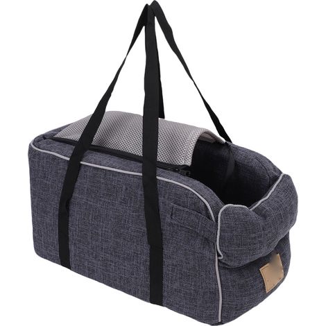 Siège auto pour chien avec console centrale, confortable et portable, avec poignée, rehausseur pour animaux de compagnie idéal pour les voyages et le camping. (1/5)