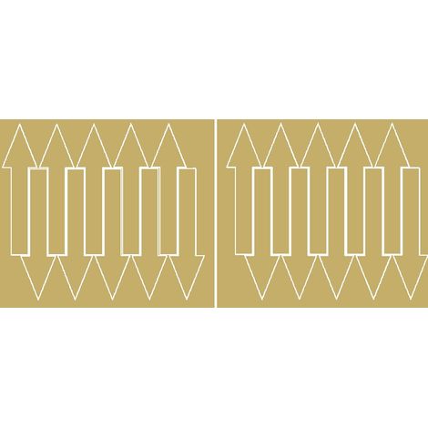 Pfeilaufkleber 15x4cm 20 Stück mattgoldene Aufkleber