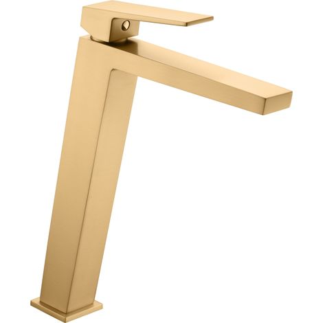 Imex -  Grifo Monomando Lavabo Caño Alto Oro Serie Art