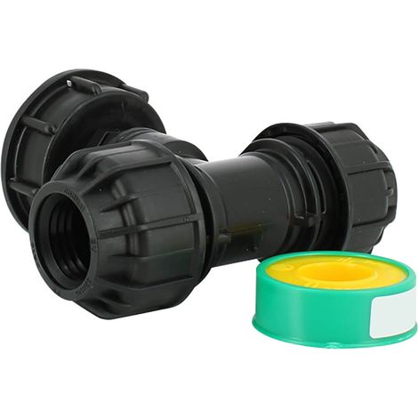 Multicuves – Raccord cuve eau S60X6 – Té compression Ø 32 mm – Entrée taraudée femelle – Pour cuves 1000 litres