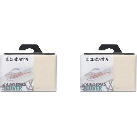 Brabantia Cover Fodera per Stiramaniche, Tessuto, 60x10 cm, Ecru (1/2)