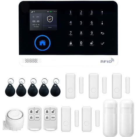 Wireless 2G/4G whole-home anti-theft alarm control panel, wireless home alarm control panel, anti-theft alarm control panel, SOS alarm system. (1/5)