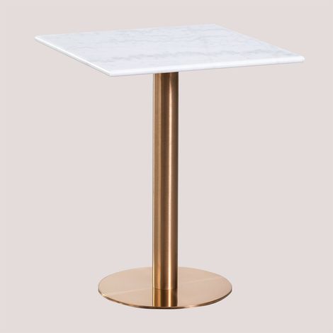 Tavolo Bar Quadrato in Marmo Cosmopolitan SKLUM         Oro Rosa   