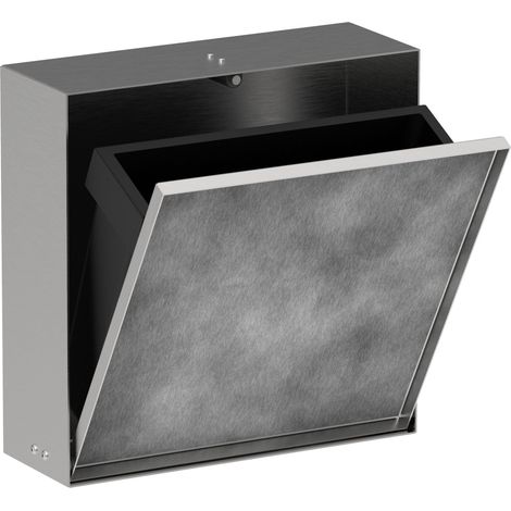 papelera hansgrohe XtraStoris Rock, empotrada, puerta enlosable, (1/5)