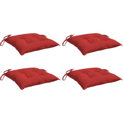 Cuscini per Sedia 4 pz Rossi 40x40x7 cm in Tessuto Oxford vidaXL