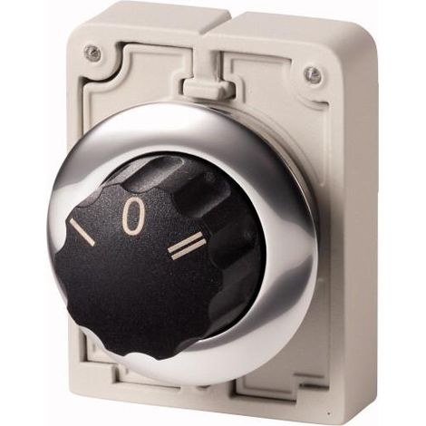 Commutateurs rotatifs 30mm avec bouton tournant abec inscription 3 positions à rappel EATON M30C-FW3