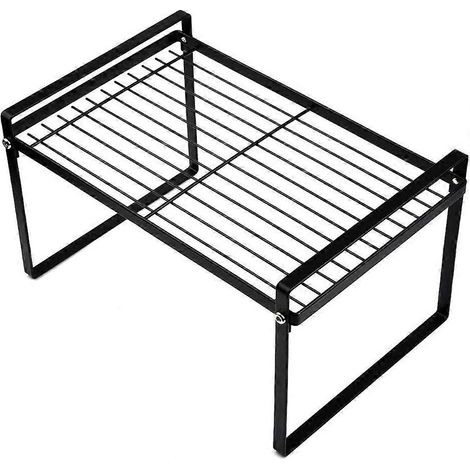 1 panneau de rangement pour meuble, fond de meuble en métal noir, panneau de rangement pour meuble, rangement gain de place pour la cuisine, organisateur sous l'évier de la cuisine et de la chambre -3 (1/5)