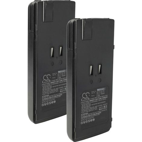 vhbw 2x Akku kompatibel mit Alinco DJ-596T, DJ-596E, DJ-596, DJ-446, DJ-496, DJ-493, DJ-496T Funkgerät, Walkie Talkie (700 mAh, 9,6 V, NiMH)