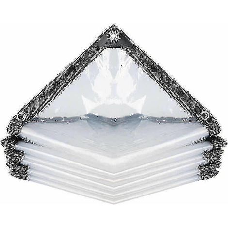 Bâche transparente en polyéthylène, 2 x 3 m, imperméable, résistante à la déchirure, multi-usages (1/5)