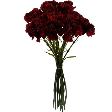 12 x Red Carnation Artificial Flower (1/4)