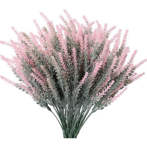 Artificielle Fleurs De Lavande Faux Plantes Avec Faux Bouquet De Mariage En Plastique Pour Centres De Table Maison Cuisine Jardin Ferme Décor 8 Pcs Rose (1/5)