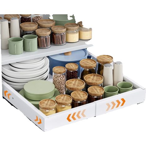 Organizzatore per cassetti, dimensioni regolabili, struttura robusta, BIANCO (1/2)