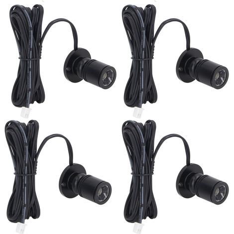 KIMISS 4PCS DIMMable LED Display Spot Lights, USB Mini Spotlight Réglable pour Les Bijoux, Les Illustrations et Les Décorations Intérieures, Les Projecteurs en Intérieur 5V avec Un Long Câble pour (1/5)