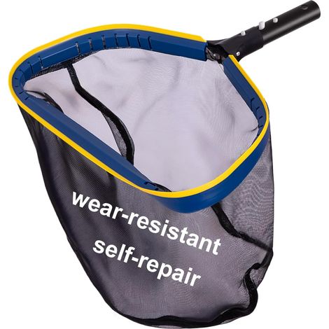 Épuisette Piscine Sac Profond 45cm, Maille Fine, Cadre Alu  Maille Extra Fine Auto-Réparatrice, Sac Profond 36cm, Cadre Aluminium, Bord Racleur, Piscine Hors Sol (1/5)